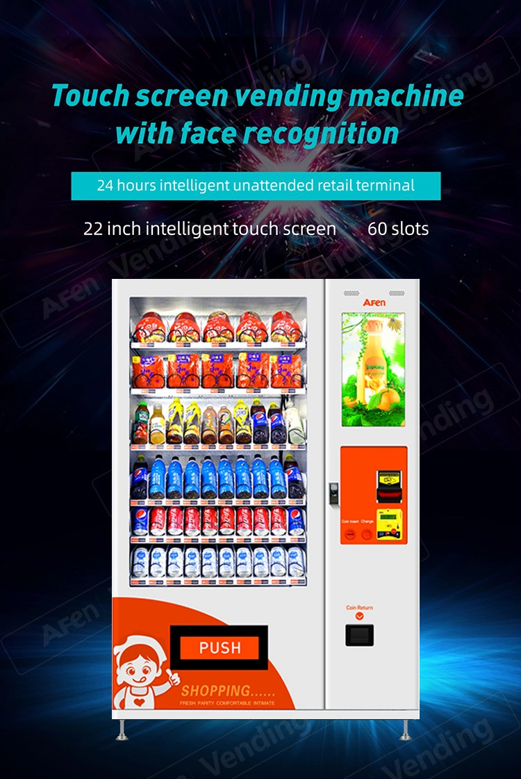 Afen Best Price Two Cabinets Large Different Type Combo Drink and Snack Vending Machine