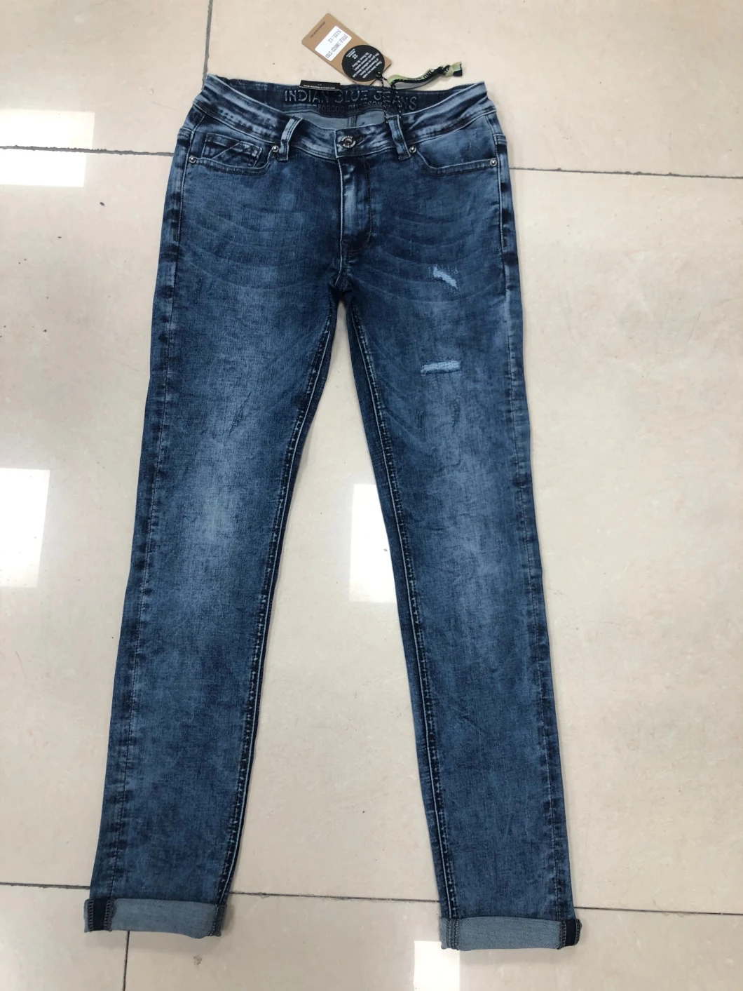 Wolesales Boy&prime; S Denim Pants New Skinny Straight Snow Wash Kid&prime; S Jeans OEM ODM Manufactory