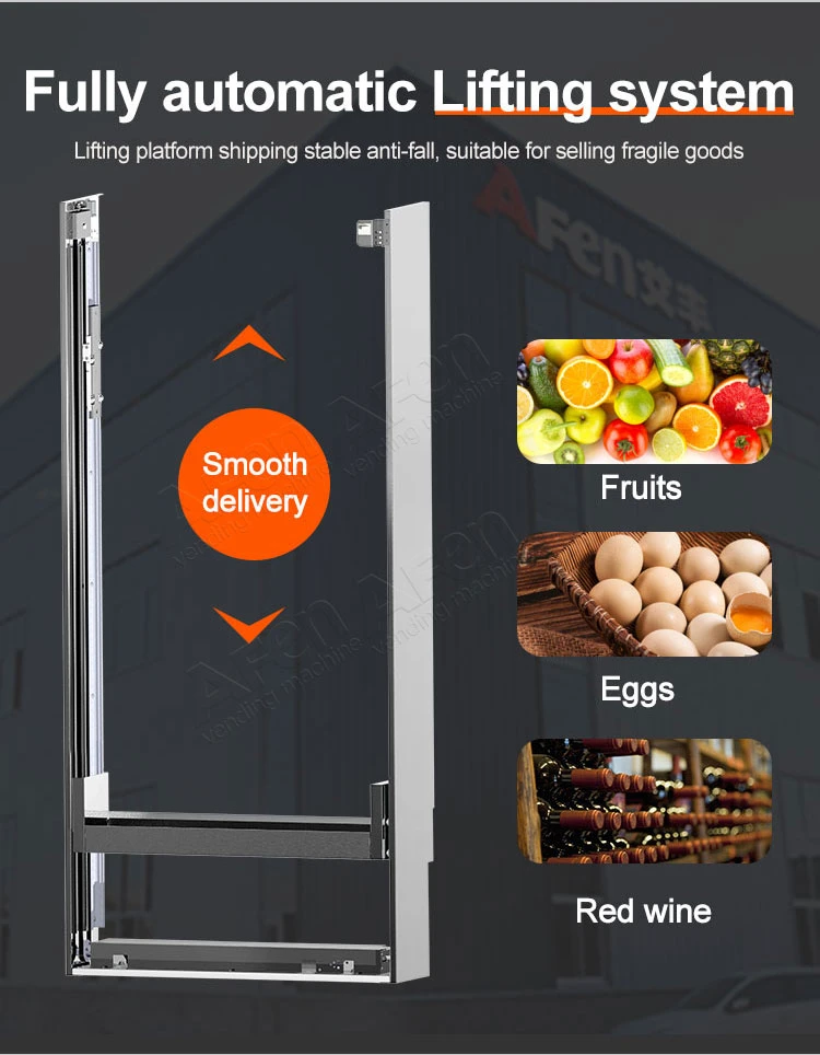 Afen China Vending Machine Manufacturer Sale in Bulk Fresh Food Elevator Vending Machine with Pefrigeration