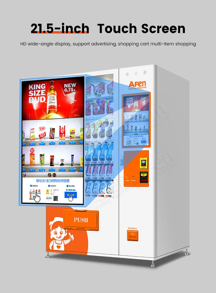 Afen China Vending Machine Manufacturer Sale in Bulk Fresh Food Elevator Vending Machine with Pefrigeration